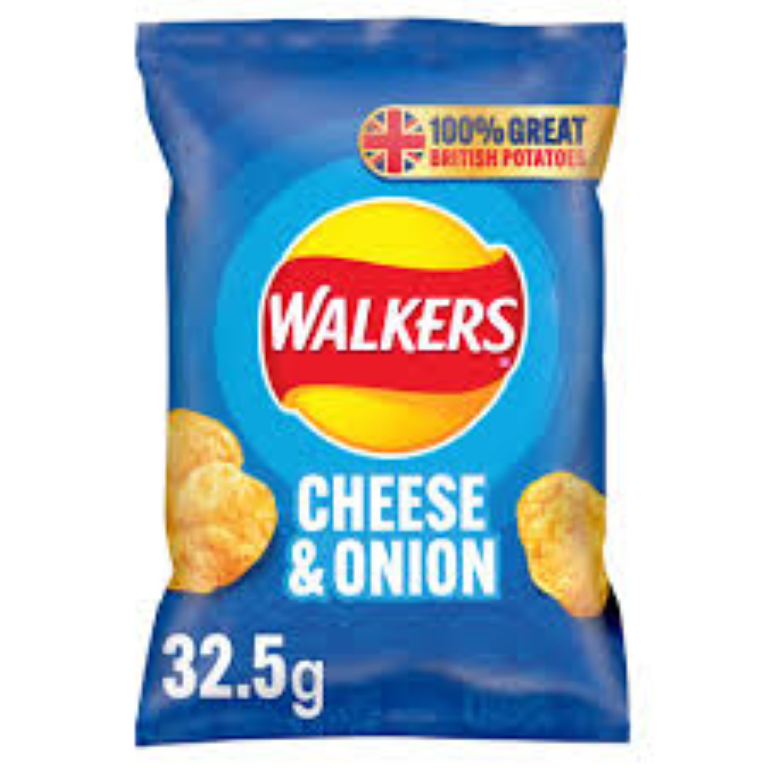 WALKERS CHEESE & ONION 32.5G